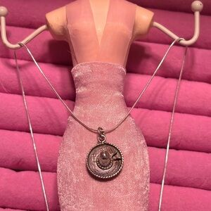Mexico sterling Silver sombrero Pendant Necklace